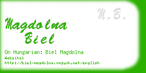 magdolna biel business card